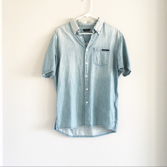 Prada Other - PRADA Men’s chambray denim button up shirt